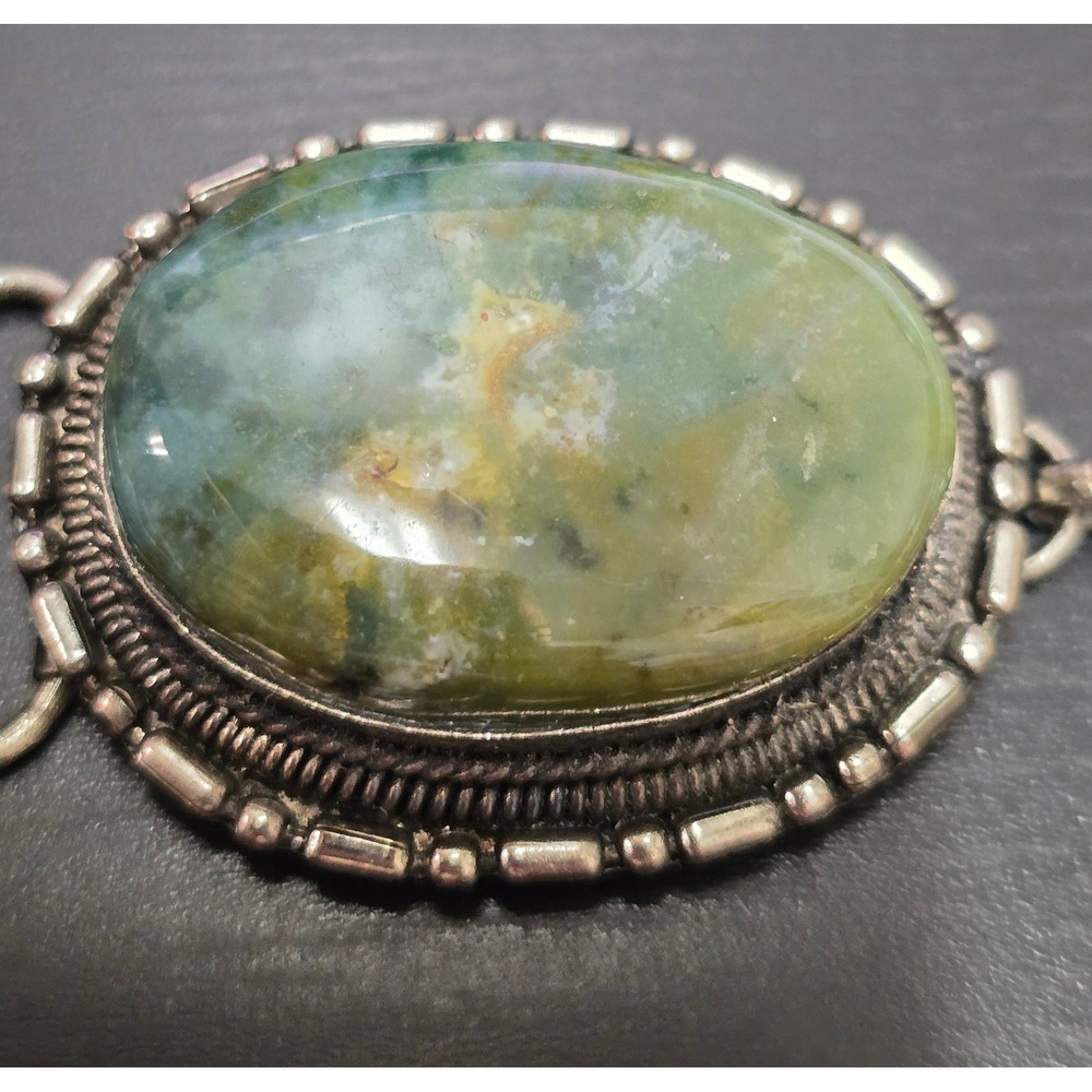 Multi-Stone Bracelet SIlver Tone Boho Multi-colored